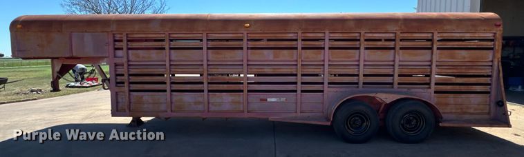 image for item EJ0446 Shop built livestock trailer