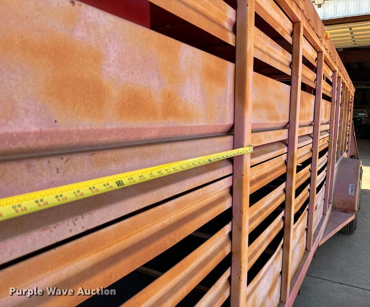 image for item EJ0446 Shop built livestock trailer