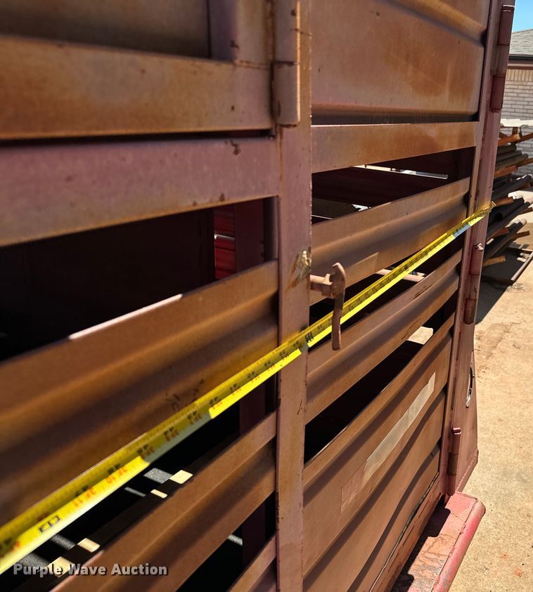 image for item EJ0446 Shop built livestock trailer