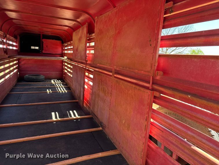 image for item EJ0446 Shop built livestock trailer