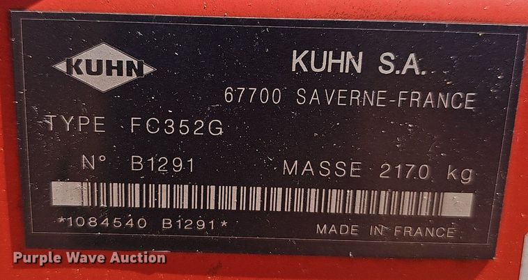 image for item EJ6269 Kuhn FC352G disc mower