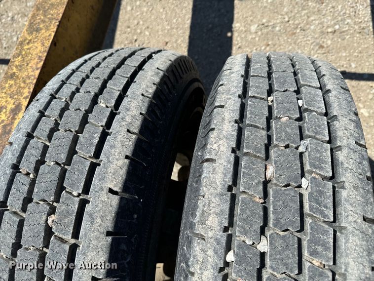 image for item ND9144 (2) shop built hay bale trailers