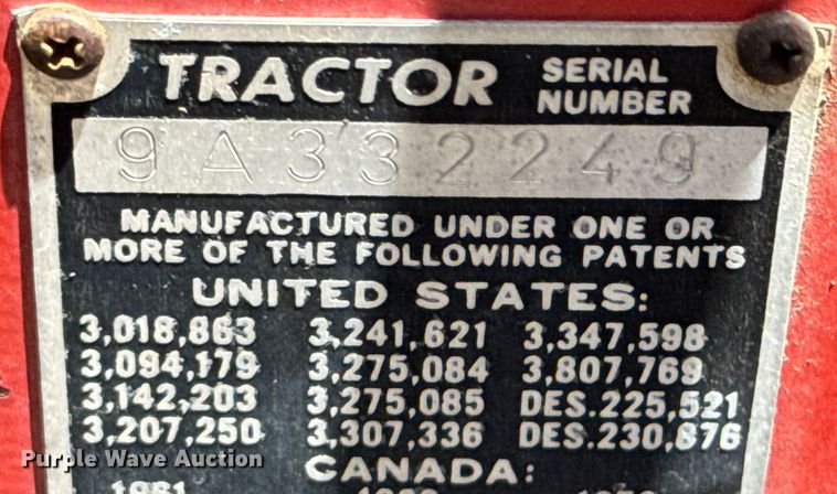 image for item ND9168 1980 Massey Ferguson 245 tractor