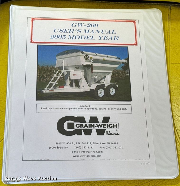 image for item ND9173 2005 Grain-Weigh  GW-200 grain cart