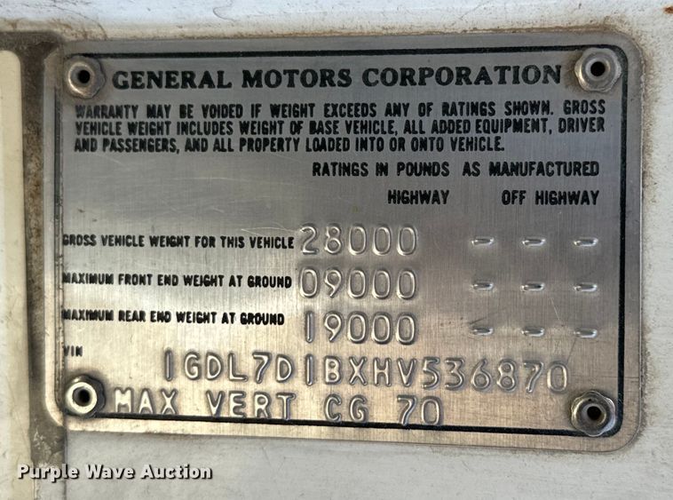 image for item NH9098 1987 GMC grain truck