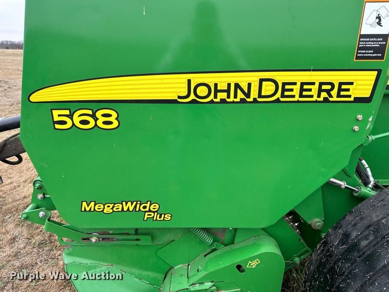 image for item OE9022 2012 John Deere 568 Mega Wide Plus round baler
