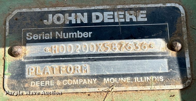 image for item OE9051 John Deere 224 rigid head