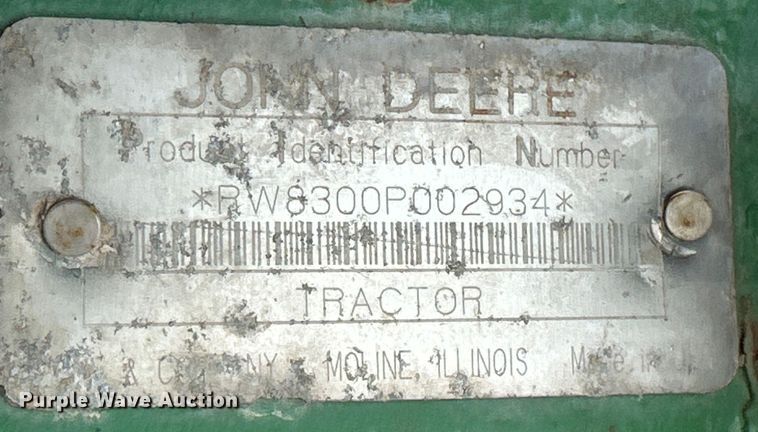 image for item OI9299 1995 John Deere 8300 MFWD tractor