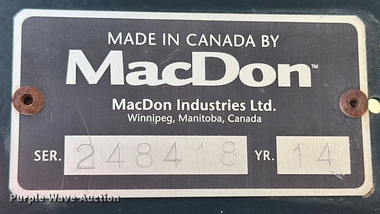 image for item OI9303 2014 MacDon M155 swather / windrower