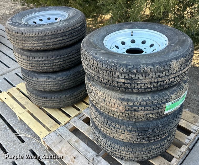 image for item OI9361 (8) trailer tires and wheels