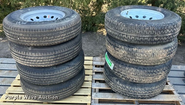 image for item OI9361 (8) trailer tires and wheels