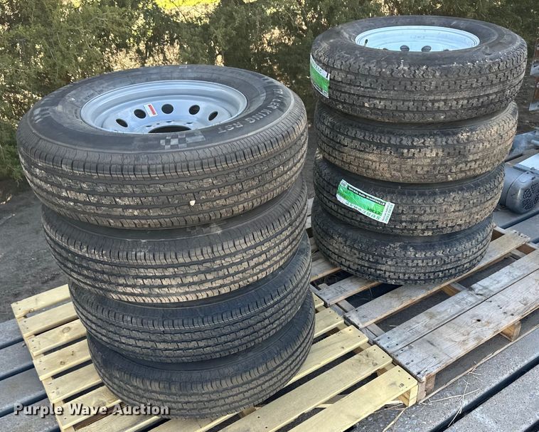 image for item OI9361 (8) trailer tires and wheels