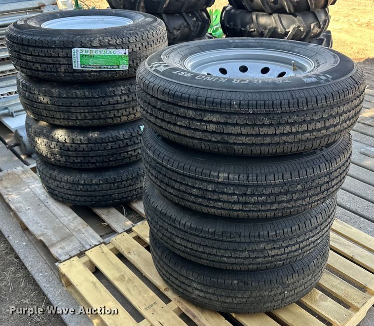 image for item OI9361 (8) trailer tires and wheels