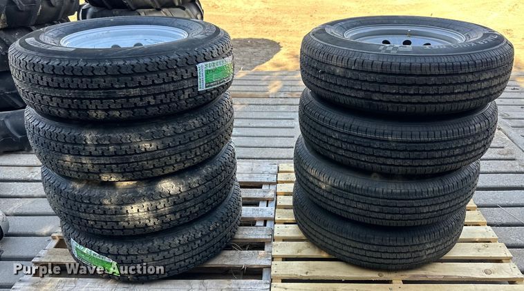 image for item OI9361 (8) trailer tires and wheels