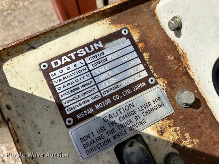 image for item OI9374 Datsun CPF02 forklift