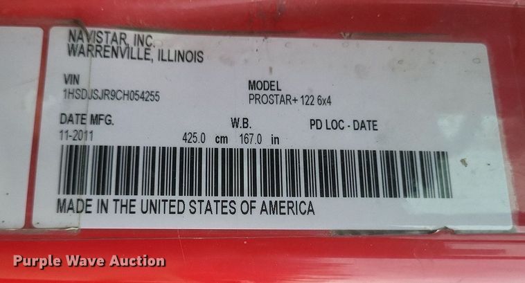 image for item DO4871 2012 International Prostar Plus semi truck