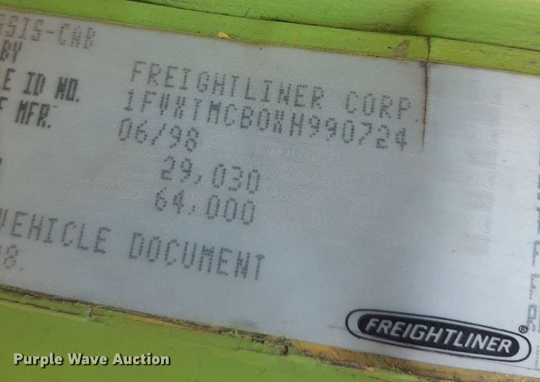 image for item DP2773 1999 Freightliner  FL112 sewer jetter truck