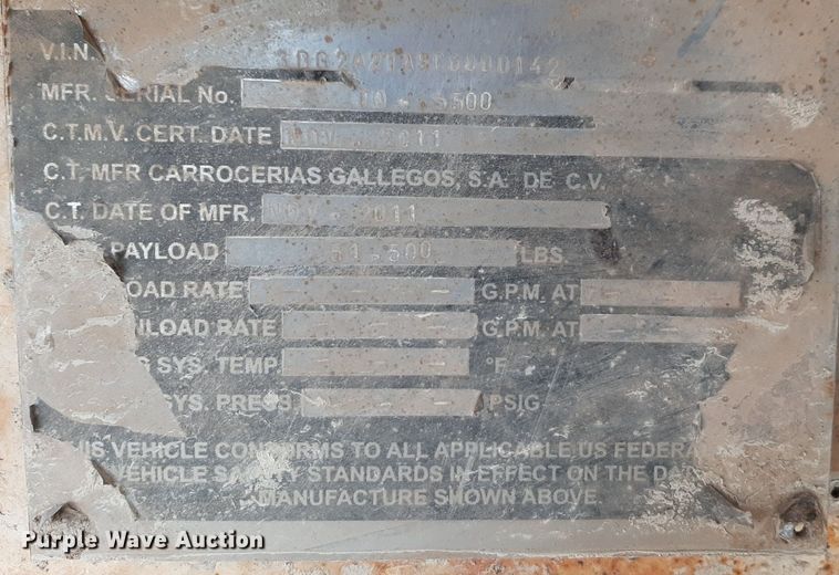 image for item DP2783 2012 Carrocerias Gallegos tank trailer