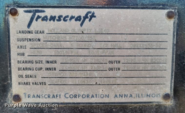 image for item DR7983 1988 Transcraft TL-90K-45 flatbed trailer