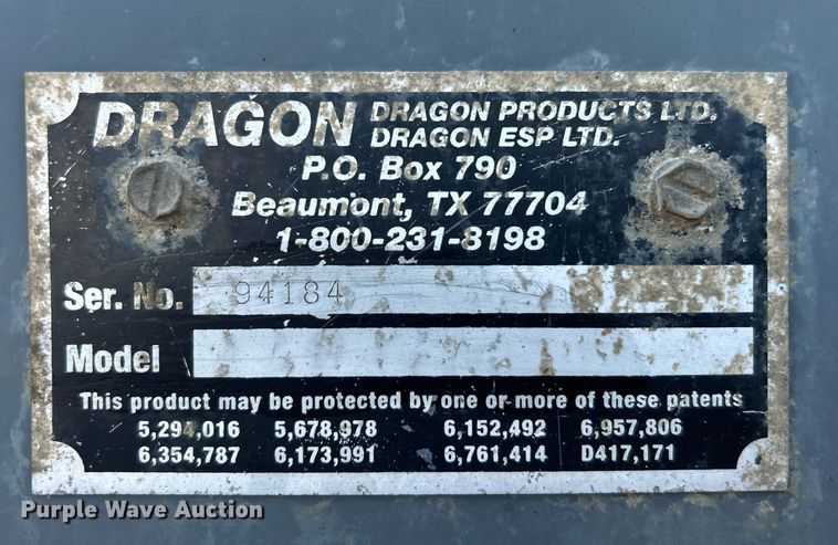 image for item EG1196 2012 Dragon Products LTD vacuum trailer