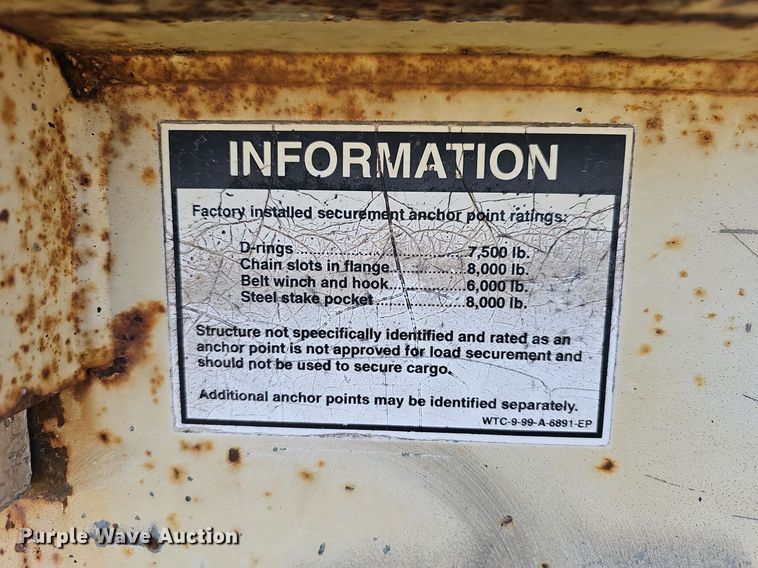 image for item EJ6256 2002 Wilson 4860TD MUV-ALL double drop deck equipment trailer