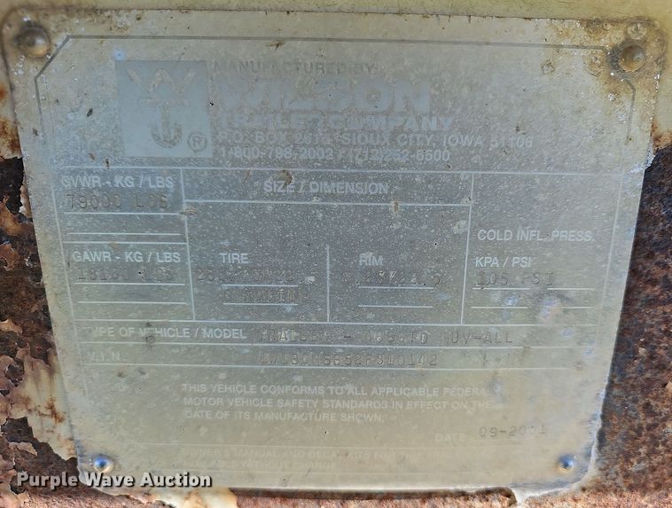 image for item EJ6256 2002 Wilson 4860TD MUV-ALL double drop deck equipment trailer