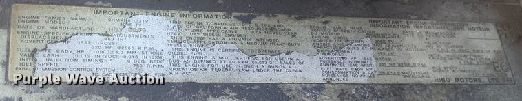 image for item EJ7909 2010 Hino 268 box truck