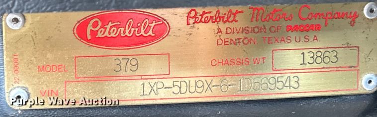 image for item EK4159 2001 Peterbilt 379 semi truck