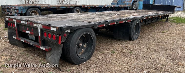 image for item EK4386 1989 Transcraft drop deck equipment trailer