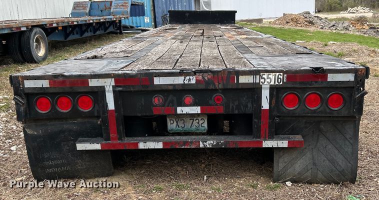 image for item EK4386 1989 Transcraft drop deck equipment trailer