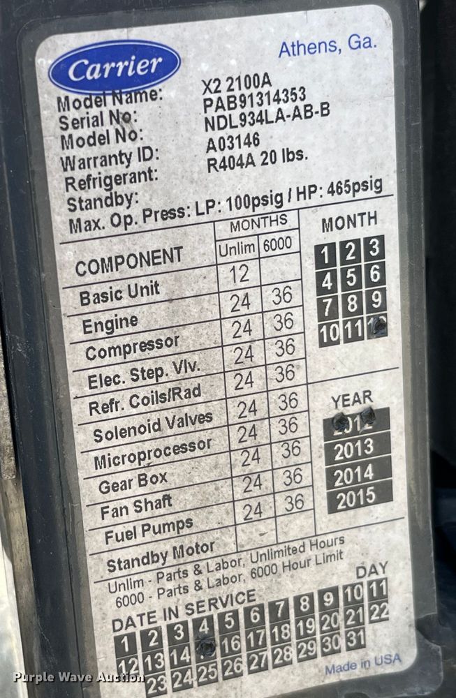 image for item LD9373 2014 Great Dane ESS-1114-11053 refrigerated van trailer