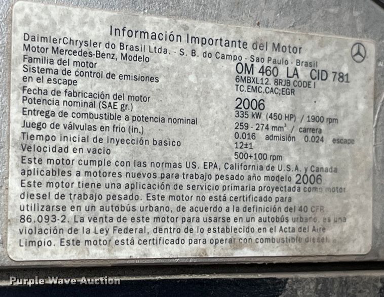 image for item LD9387 2007 Freightliner  CST120 semi truck