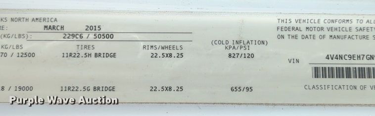 image for item NG9308 2016 Volvo  VNL semi truck