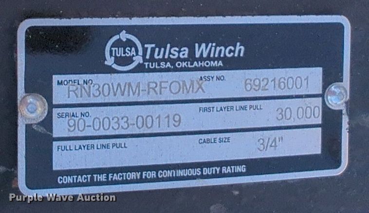 image for item NZ9432 2003 Mack CV713 winch truck