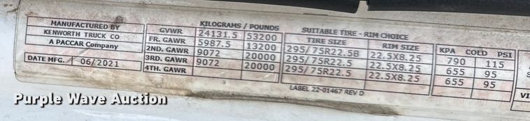 image for item OF9358 2022 Kenworth T680 semi truck