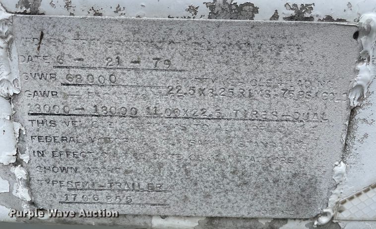 image for item OG9865 1979 Butler MFG pneumatic dry bulk trailer