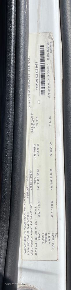 image for item OG9868 2014 Volvo  VNL670 semi truck