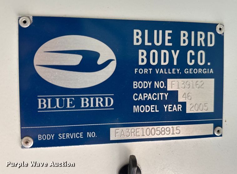 image for item DN2414 2005 Blue Bird All American school bus