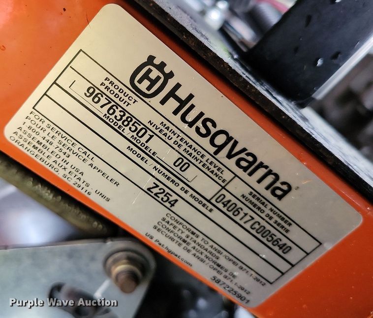 image for item DP1425 Husqvarna  Z254 ZTR lawn mower