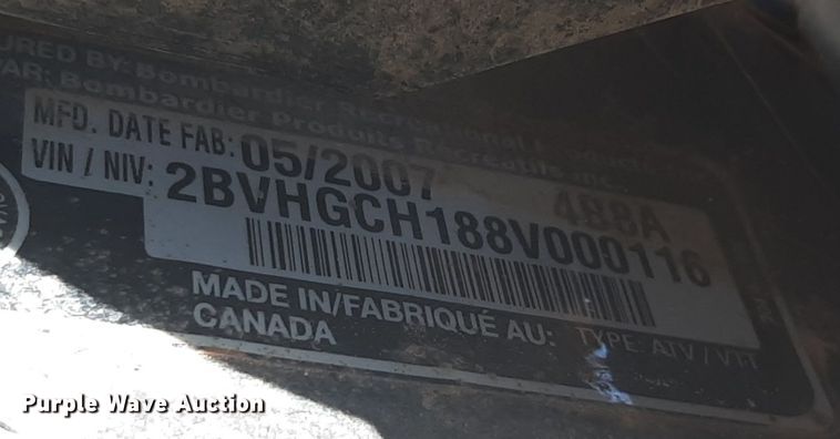 image for item DQ6978 2007 Can-Am Renegade 800 ATV