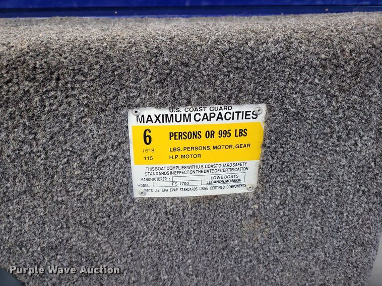 image for item DR7992 2020 Lowe Fish & Ski 1700 boat