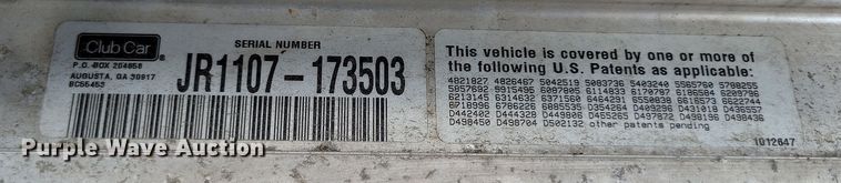 image for item DR8000 2011 Club Car Carryall 6 golf cart