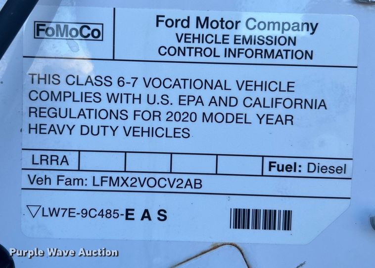 image for item EG1420 2021 Ford F650 Super Duty box truck