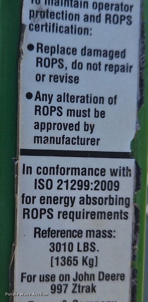 image for item EI3675 John Deere Z997R ZTR lawn mower