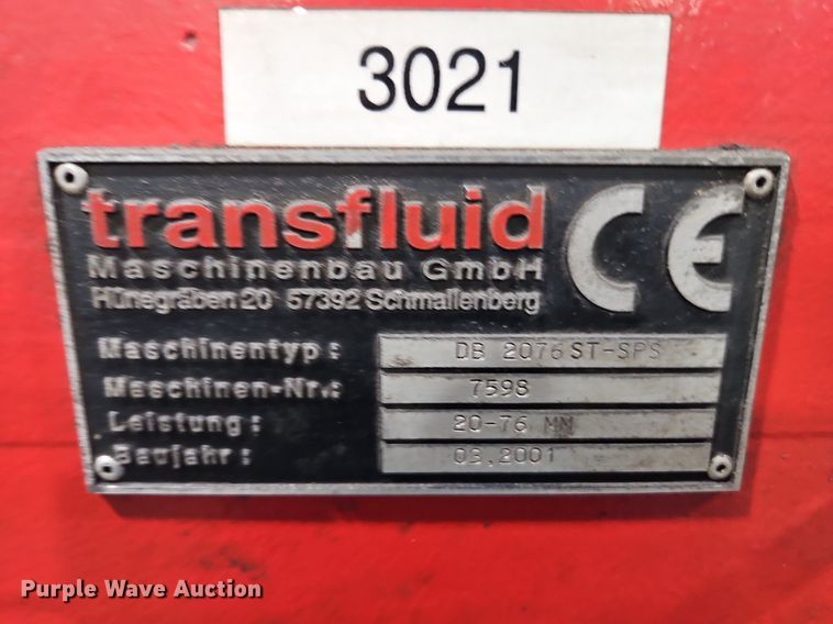 image for item EI3695 2001 Transfluid DB 2076 ST-SPS tube bender