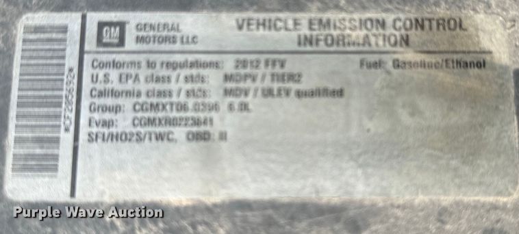 image for item EJ0386 2012 GMC Sierra 1500 Crew Cab pickup truck