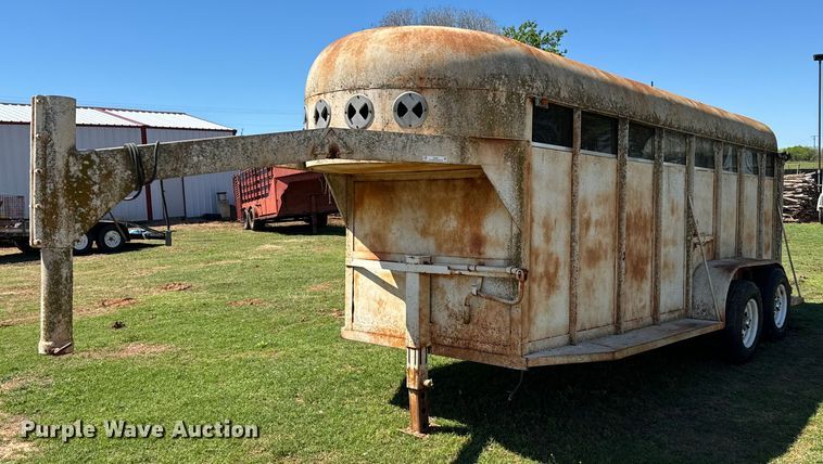image for item EJ0441 Shop built livestock trailer