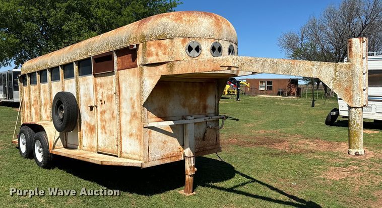 image for item EJ0441 Shop built livestock trailer