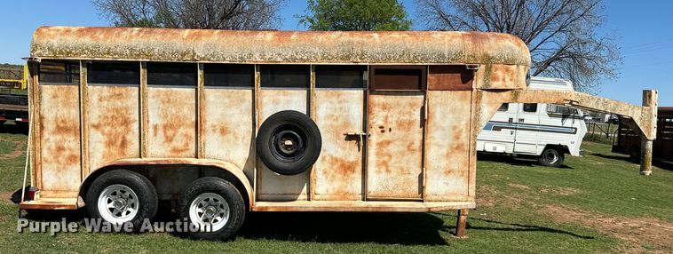 image for item EJ0441 Shop built livestock trailer