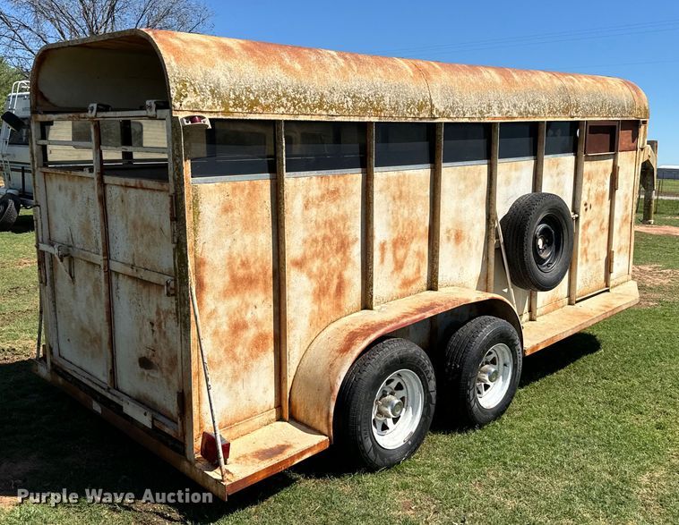 image for item EJ0441 Shop built livestock trailer